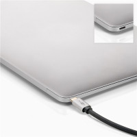 Produktbild för Goobay 60177 videokabeladapter 3 m USB Type-C DisplayPort Svart, Silver