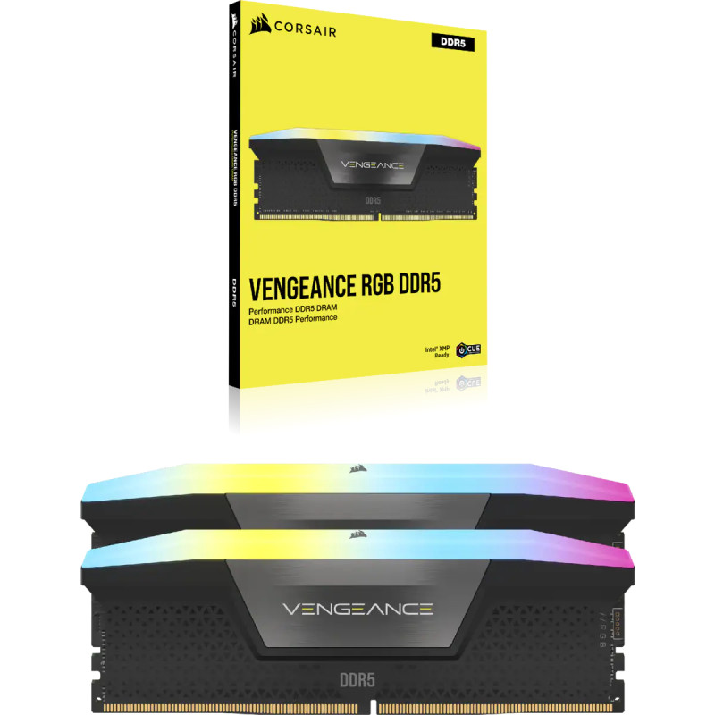 Produktbild för Corsair Vengeance RGB CMH32GX5M2X7200C34 RAM-minnen 32 GB 2 x 16 GB DDR5 7200 MHz