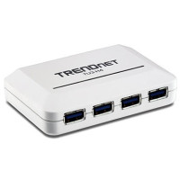 Miniatyr av produktbild för Trendnet TU3-H4 gränssnittshubbar 5000 Mbit/s Vit