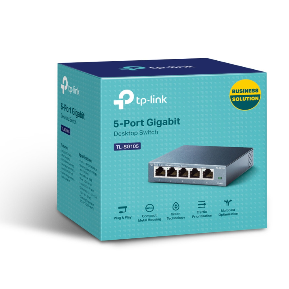 Produktbild för TP-Link TL-SG105 nätverksswitchar Ohanterad L2 Gigabit Ethernet (10/100/1000) Svart
