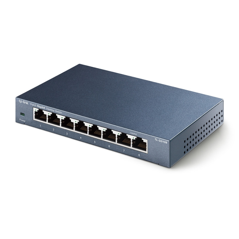 Produktbild för TP-Link TL-SG108 nätverksswitchar Ohanterad L2 Gigabit Ethernet (10/100/1000) Svart