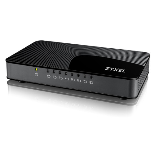 ZyXEL Communications Zyxel GS-108S v2 Ohanterad Gigabit Ethernet (10/100/1000) Svart