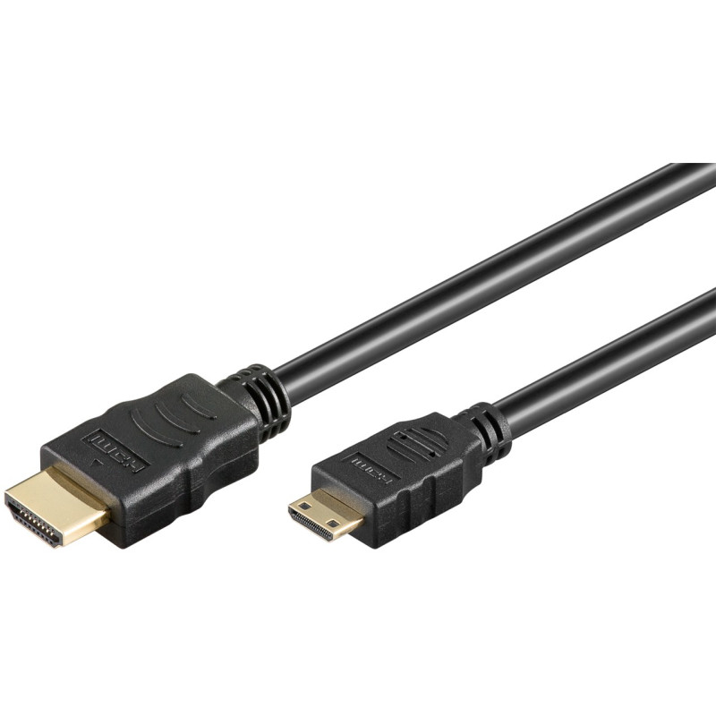Produktbild för Goobay 31932 HDMI-kabel 2 m HDMI Typ A (standard) HDMI Type C (Mini) Svart