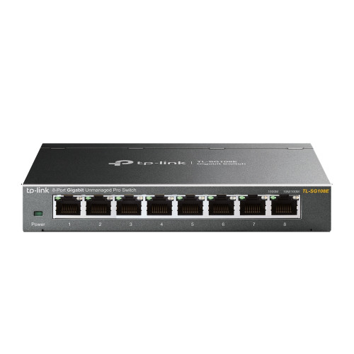 TP-LINK Technologies TP-Link TL-SG108E nätverksswitchar hanterad L2 Gigabit Ethernet (10/100/1000) Svart