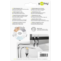 Miniatyr av produktbild för Goobay 95183 kabelsamlare Universal Kabelhållare Vit 5 styck
