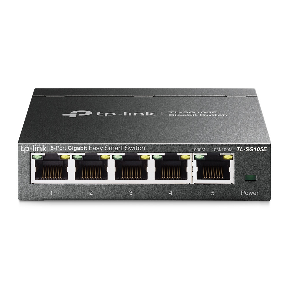 Produktbild för TP-Link TL-SG105E nätverksswitchar hanterad L2 Gigabit Ethernet (10/100/1000) Svart
