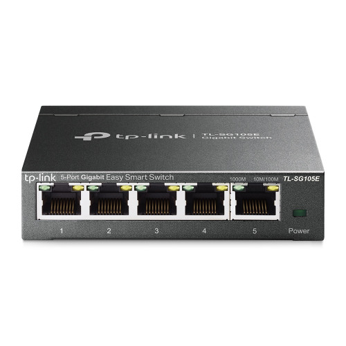 TP-LINK Technologies TP-Link TL-SG105E nätverksswitchar hanterad L2 Gigabit Ethernet (10/100/1000) Svart
