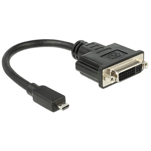 DeLOCK DeLOCK 65563 videokabeladapter 0,2 m DVI-D Micro-HDMI Svart