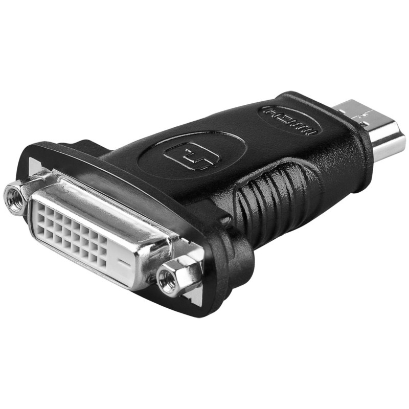 Produktbild för Goobay 68098 kabelomvandlare (hane/hona) HDMI DVI-D Svart