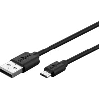 Produktbild för Goobay 46800 USB-kablar 1 m USB 2.0 USB A USB B Svart