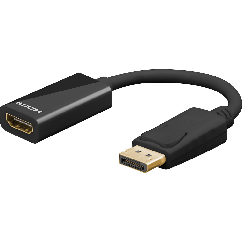 Produktbild för Goobay DisplayPort/HDMI 0,1 m HDMI Typ A (standard) Svart