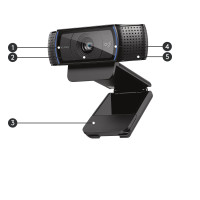 Produktbild för Logitech Hd Pro C920 webbkameror 3 MP 1920 x 1080 pixlar USB 2.0 Svart