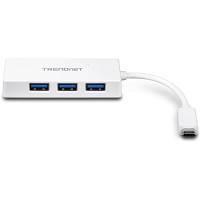 Miniatyr av produktbild för Trendnet TUC-H4E gränssnittshubbar USB 3.2 Gen 1 (3.1 Gen 1) Type-C 5000 Mbit/s Vit