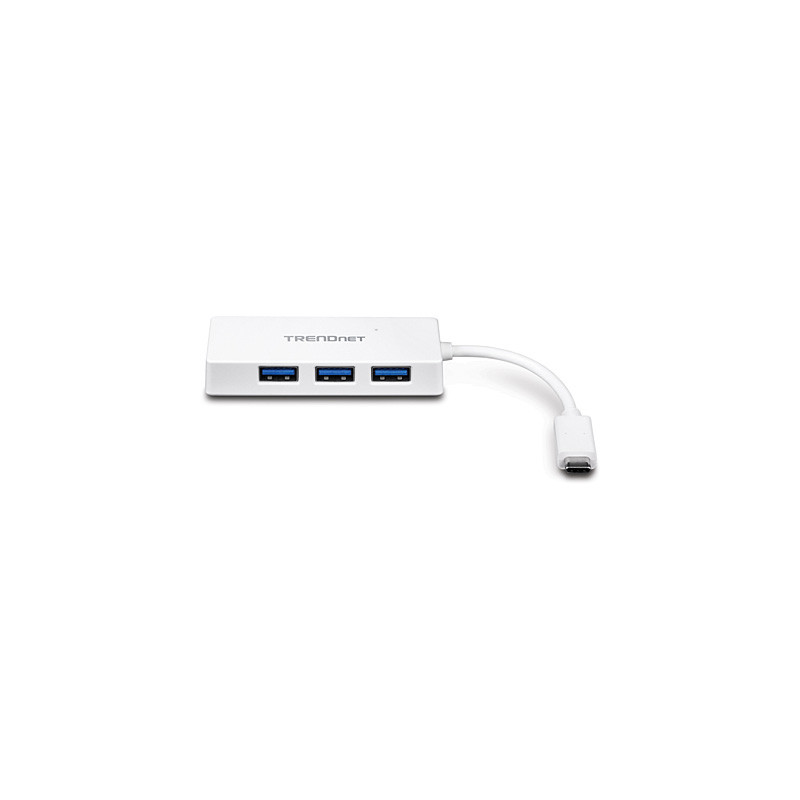 Produktbild för Trendnet TUC-H4E gränssnittshubbar USB 3.2 Gen 1 (3.1 Gen 1) Type-C 5000 Mbit/s Vit