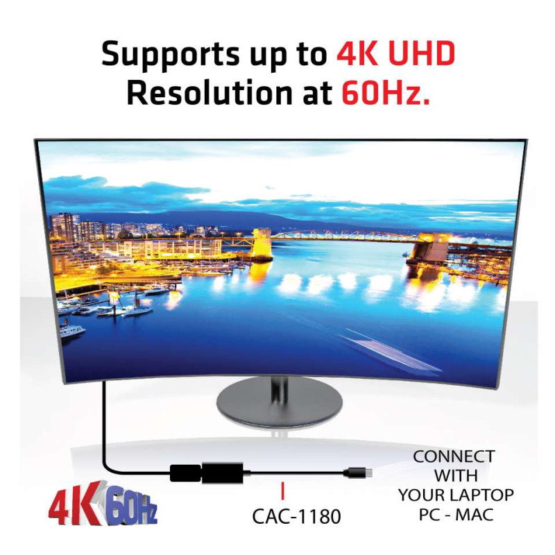 Produktbild för CLUB3D Mini DisplayPort 1.4 to HDMI 2.0b HDR Active Adapter