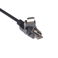 Produktbild för CLUB3D HDMI 2.0 4K60Hz UHD 360 Degree Rotary cable 2m/6.74ft