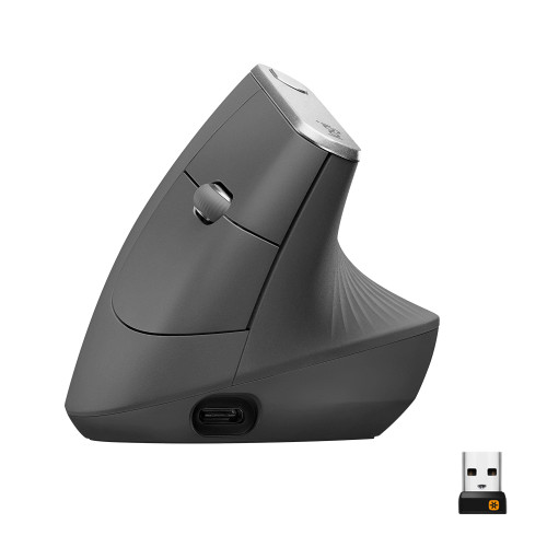 Logitech MX Vertical datormöss högerhand Trådlös RF + Bluetooth Optisk 4000 DPI - Möss