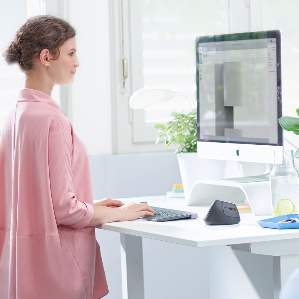 Produktbild för Logitech MX Vertical datormöss högerhand Trådlös RF + Bluetooth Optisk 4000 DPI