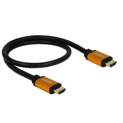 DeLOCK DeLOCK 85726 HDMI-kabel 0,5 m HDMI Typ A (standard) Svart, Guld