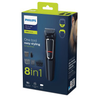 Produktbild för Philips MULTIGROOM Series 3000 MG3730/15 8-i-1, grooming kit för ansikte och hår