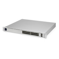 Produktbild för Ubiquiti UniFi Pro 24-Port PoE hanterad L2/L3 Gigabit Ethernet (10/100/1000) Strömförsörjning via Ethernet (PoE) stöd 1U Silver
