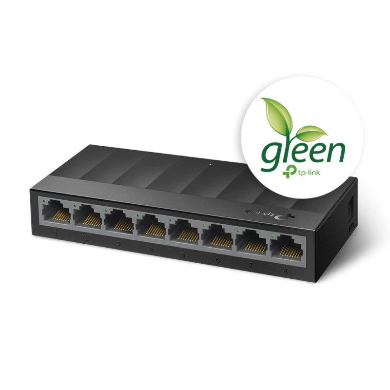 Produktbild för TP-Link LS1008G nätverksswitchar Ohanterad Gigabit Ethernet (10/100/1000) Svart