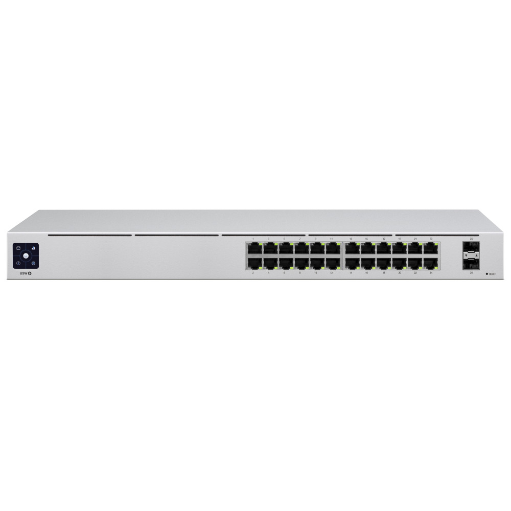 Produktbild för Ubiquiti UniFi USW-24 nätverksswitchar hanterad L2 Gigabit Ethernet (10/100/1000) Silver