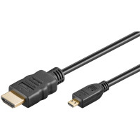 Produktbild för Goobay 53781 HDMI-kabel 1 m HDMI Typ A (standard) HDMI Typ D (micro) Svart