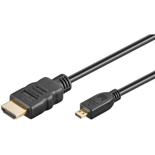 Goobay Goobay 53781 HDMI-kabel 1 m HDMI Typ A (standard) HDMI Typ D (micro) Svart