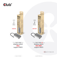 Produktbild för Club 3D - USB/DVI-kabel - 24 pin USB-C till DVI-D - 24.5 cm