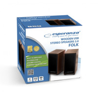Miniatyr av produktbild för Esperanza 2.0 FOLK högtalare Trä Kabel 6 W