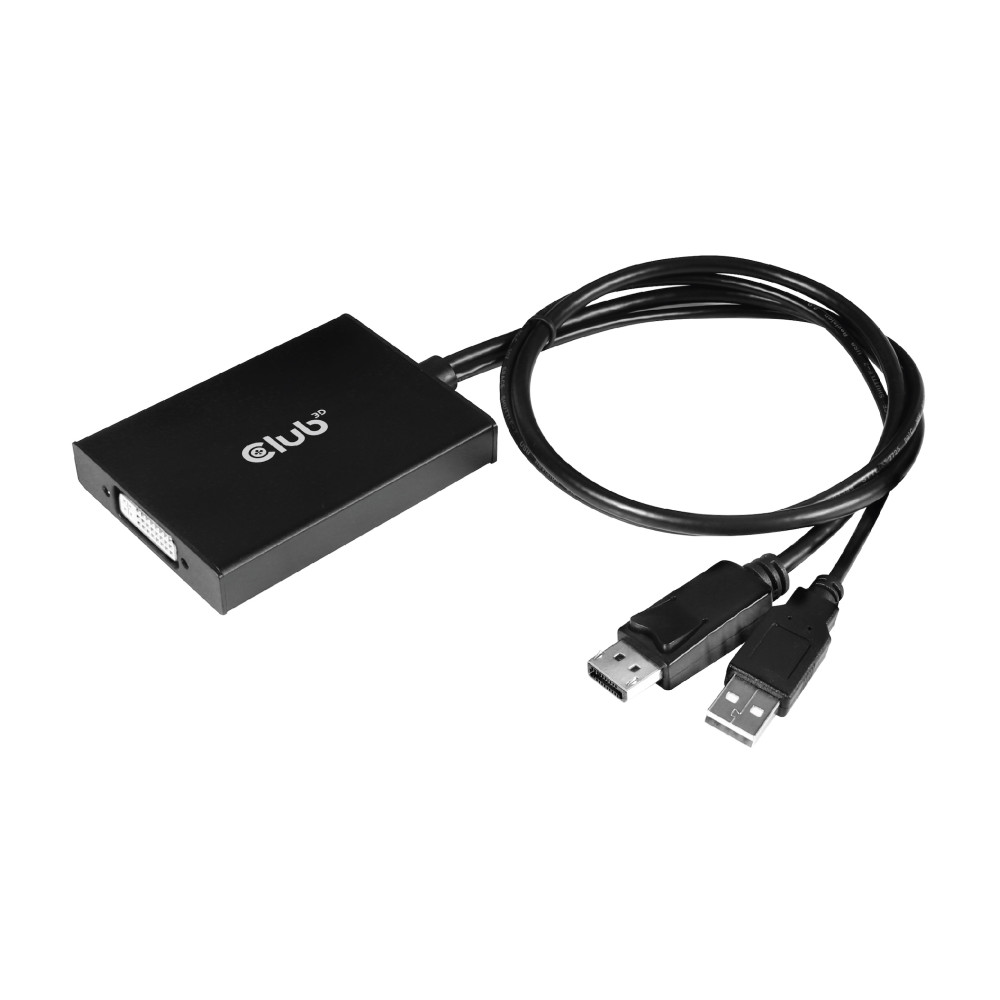 Produktbild för CLUB3D CAC-1010-A videokabeladapter 0,6 m DisplayPort DVI-D + USB