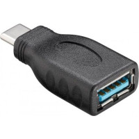 Miniatyr av produktbild för Goobay 45395 kabelomvandlare (hane/hona) USB-C USB-A Svart