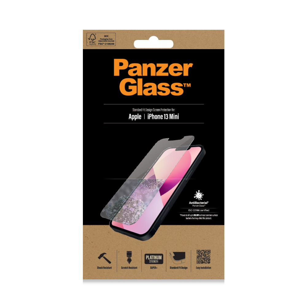 Produktbild för PanzerGlass 2741 skärm- och baksidesskydd till mobiltelefon Genomskinligt skärmskydd Apple 1 styck
