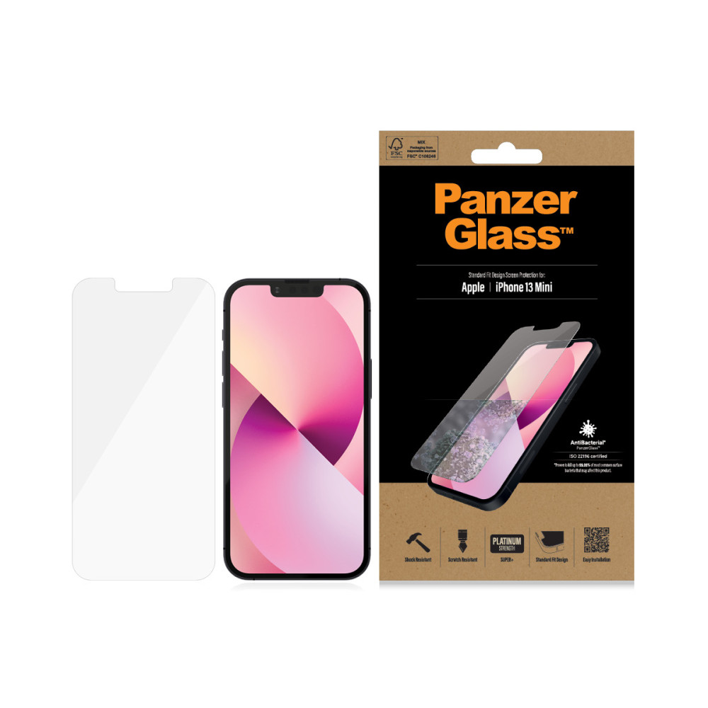Produktbild för PanzerGlass 2741 skärm- och baksidesskydd till mobiltelefon Genomskinligt skärmskydd Apple 1 styck