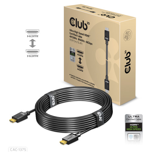 Club 3D CLUB3D CAC-1375 HDMI-kabel 5 m HDMI Typ A (standard) Svart