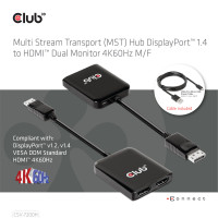 Produktbild för CLUB3D CSV-7200H bilddelare DisplayPort 2x HDMI
