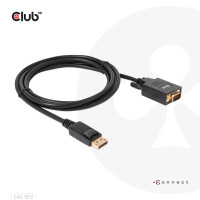 Produktbild för Club 3D - videoadapterkabel - DisplayPort till HD-15 (VGA) - 2 m