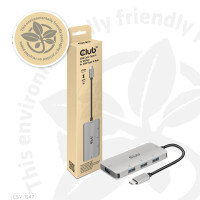Produktbild för CLUB3D CSV-1547 gränssnittshubbar USB 3.2 Gen 2 (3.1 Gen 2) Type-C 10000 Mbit/s Svart, Silver