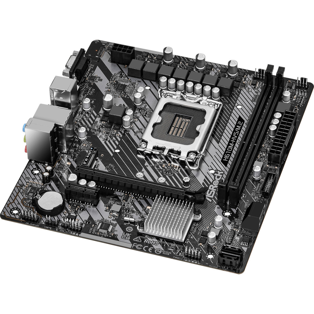 Produktbild för Asrock H610M-HVS/M.2 R2.0 Intel H610 LGA 1700 micro ATX