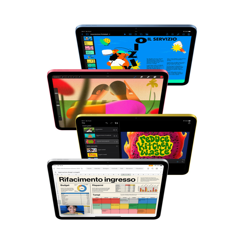 Produktbild för Apple iPad 64 GB 27,7 cm (10.9") Wi-Fi 6 (802.11ax) iPadOS 16 Blå