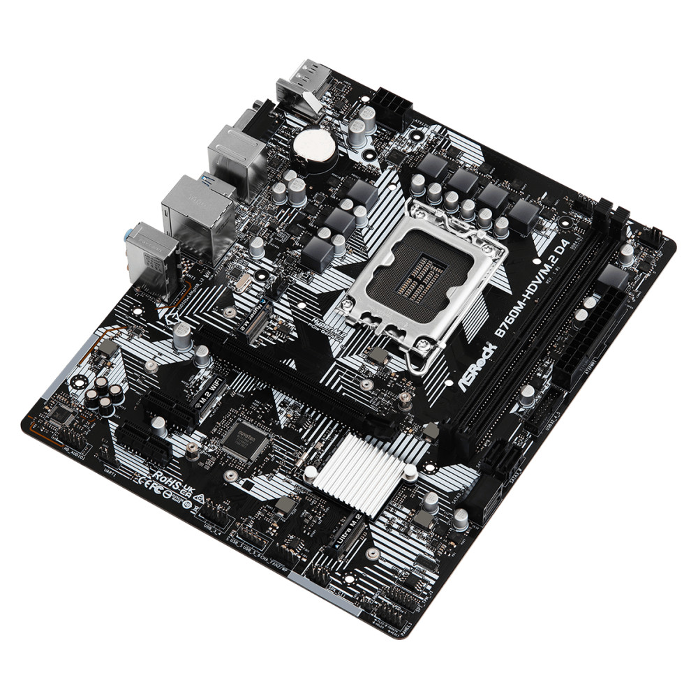 Produktbild för Asrock B760M-HDV/M.2 D4 Intel B760 LGA 1700 micro ATX