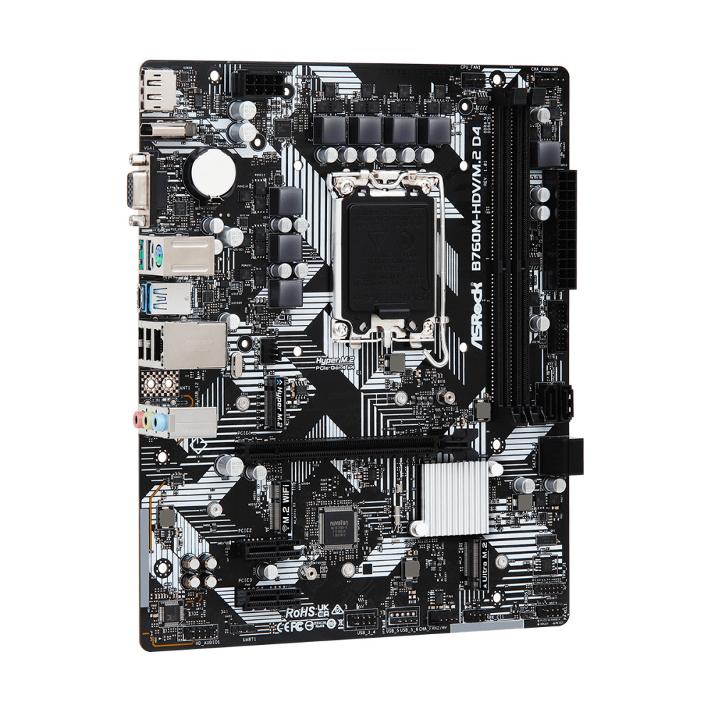 Produktbild för Asrock B760M-HDV/M.2 D4 Intel B760 LGA 1700 micro ATX