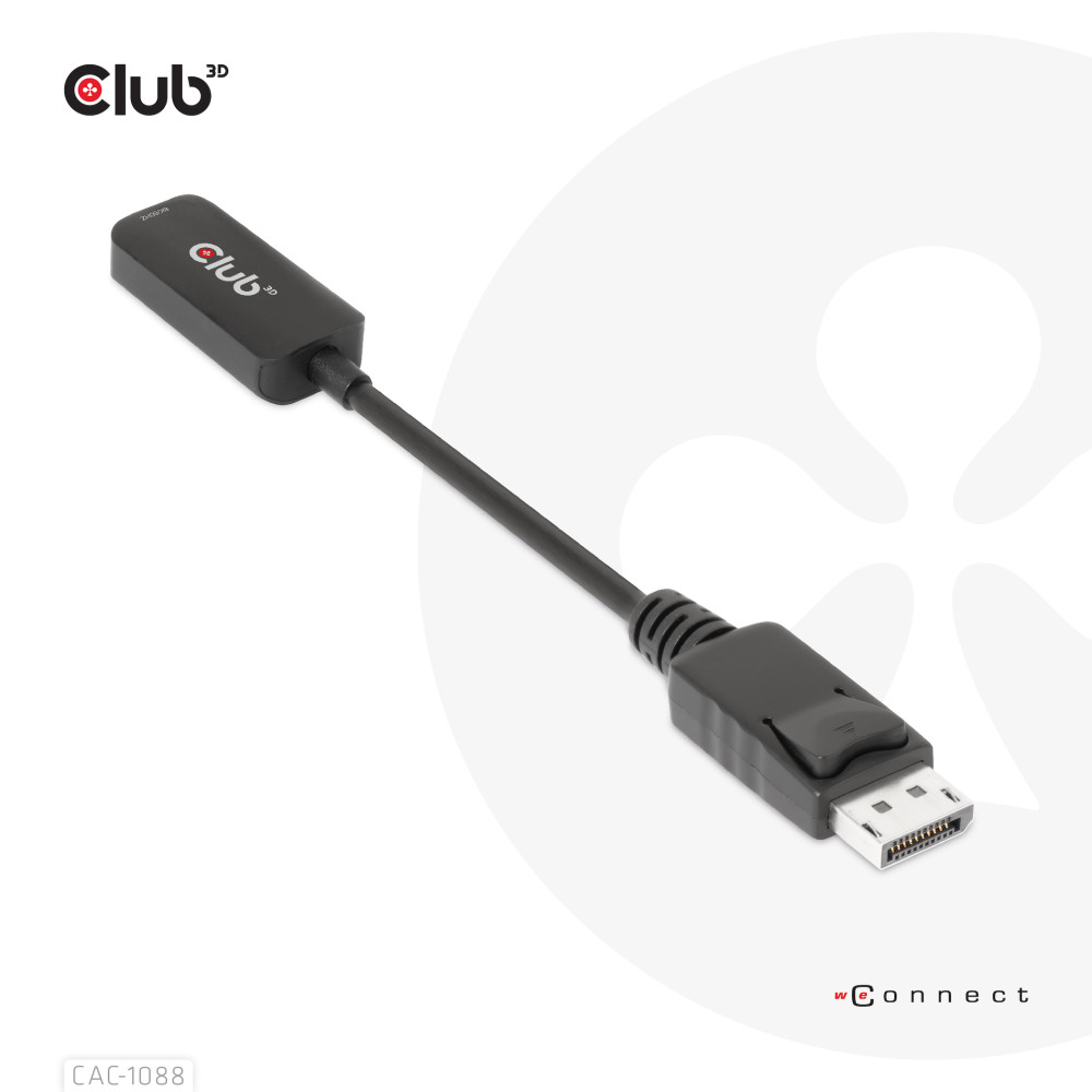 Produktbild för CLUB3D DisplayPort1.4 to HDMI 4K120Hz/8K60Hz HDR Active adapter M/F