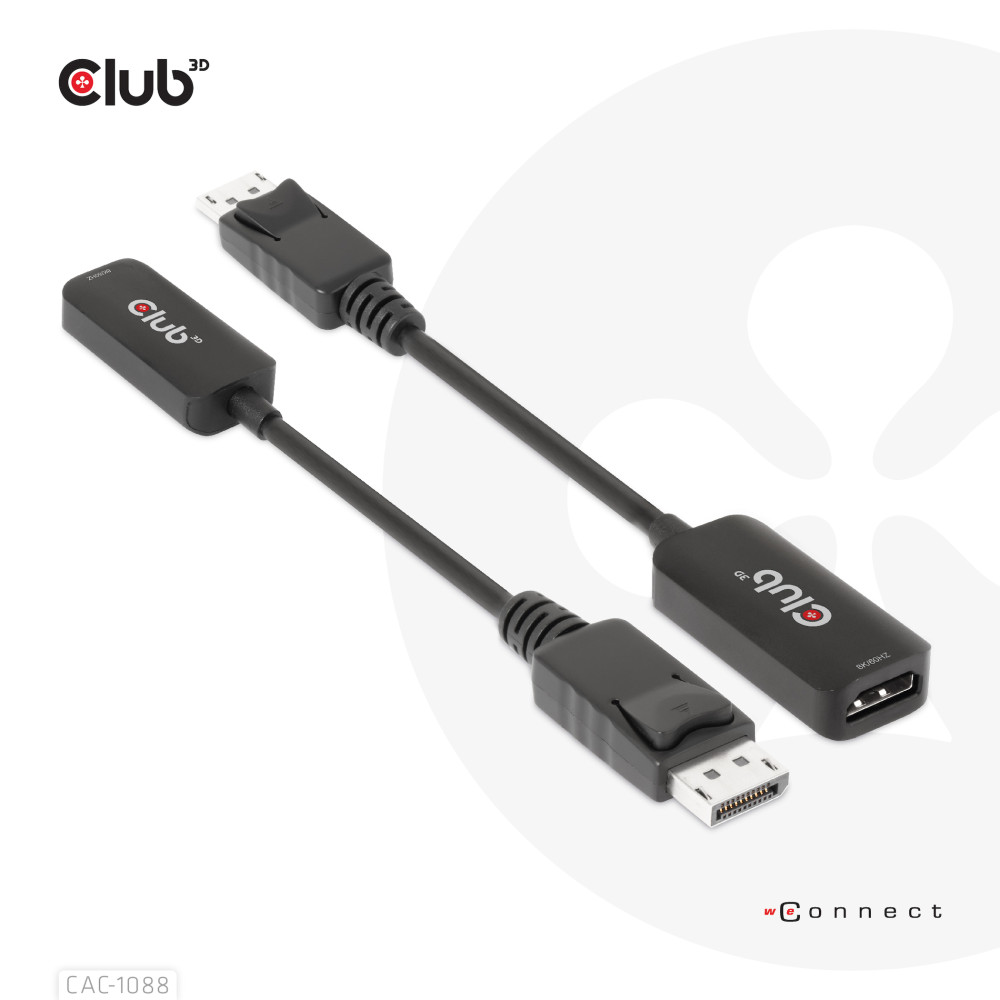 Produktbild för CLUB3D DisplayPort1.4 to HDMI 4K120Hz/8K60Hz HDR Active adapter M/F