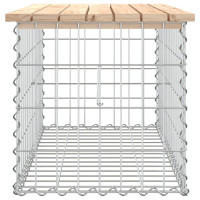 Produktbild för Trädgårdsbänk gabion-design 83x44x42 cm massiv furu