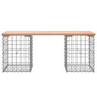 Produktbild för Trädgårdsbänk gabion-design 103x31x42 cm massivt douglasträ