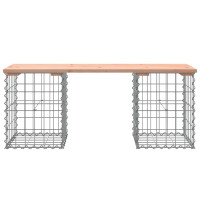 Produktbild för Trädgårdsbänk gabion-design 103x31x42 cm massivt douglasträ