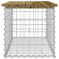 Produktbild för Trädgårdsbänk gabion-design 83x44x42 cm tryckimpregnerad furu