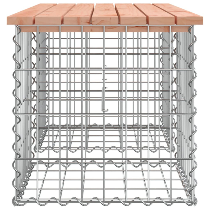 Produktbild för Trädgårdsbänk gabion-design 103x44x42 cm massivt douglasträ